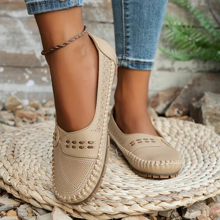 Women's Orthopedic Cutout Loafers Cushioned Insole Slip On