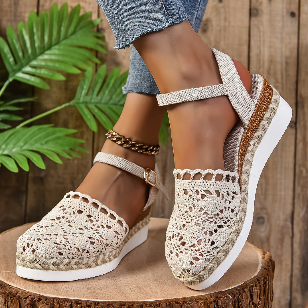 Women's Orthopaedic Crochet Espadrille Sandals Adjustable