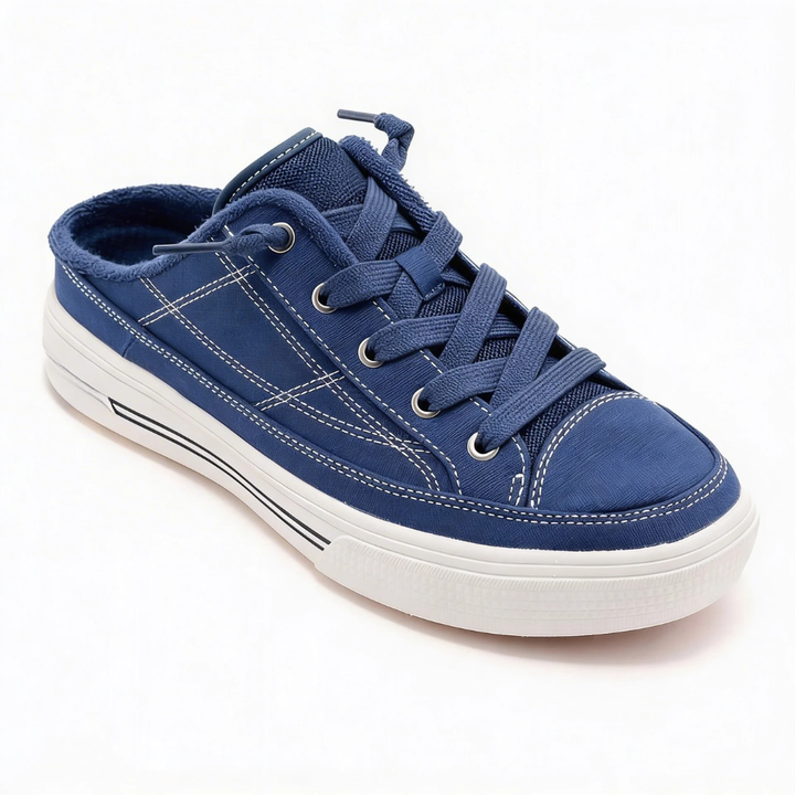 Women's Orthopaedic Canvas Slip-On Mule Shoes