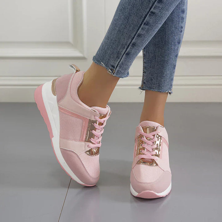 Women's Orthopaedic Wedge Trainer Shoes Lace-Up