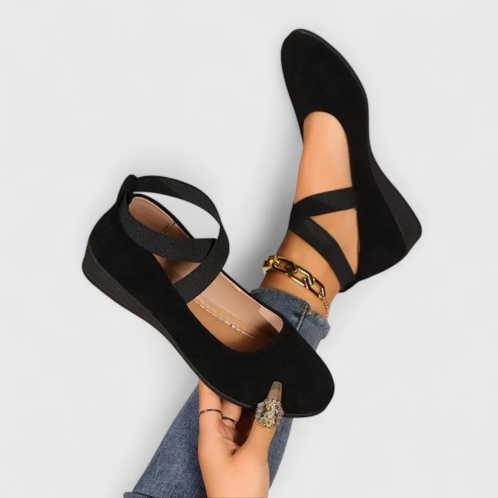 Women's Orthopaedic Mary Jane Shoes Cross Elastic Strap