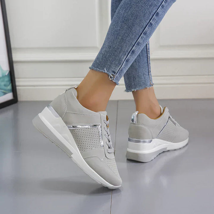 Women's Orthopaedic Wedge Trainer Shoes Lace-Up