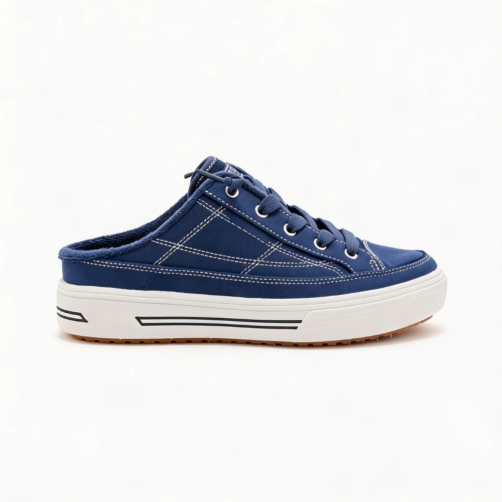 Women's Orthopaedic Canvas Slip-On Mule Shoes