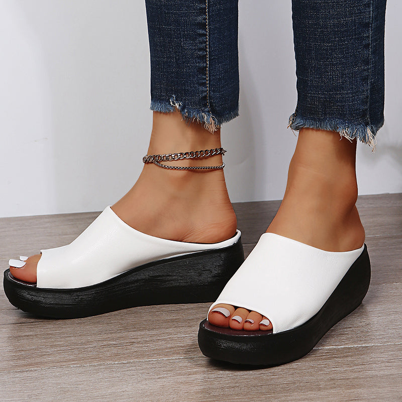 Women's Orthopaedic Platform Wedge Mule Sandals Slip-On