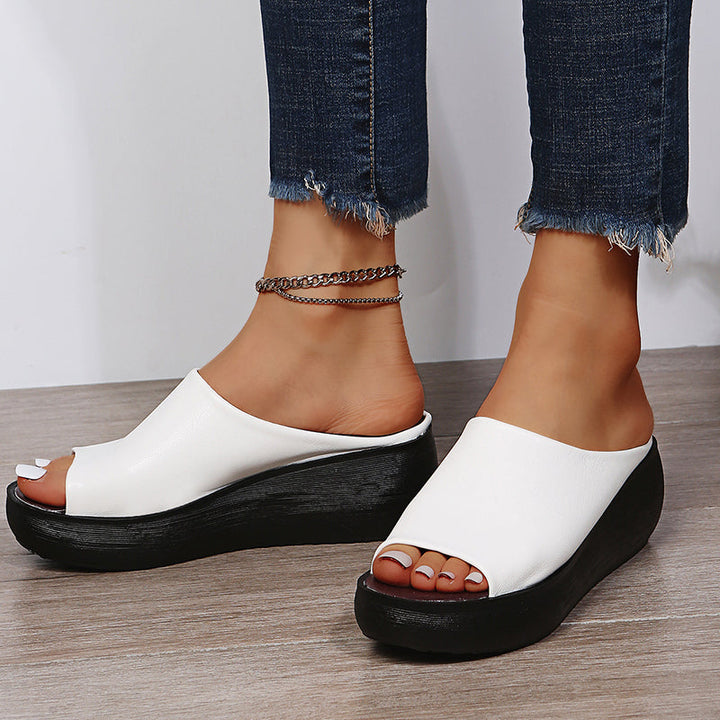 Women's Orthopaedic Platform Wedge Mule Sandals Slip-On