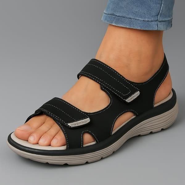 Women's Orthopaedic Dual Hook-and-Loop Strap Platform Sandals