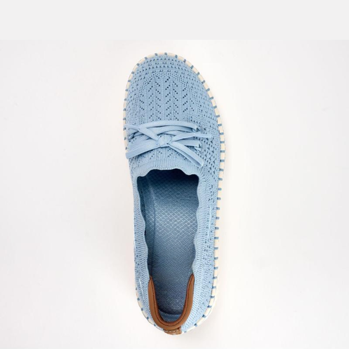 Women's Knit Scalloped Collar Memory Foam Loafers