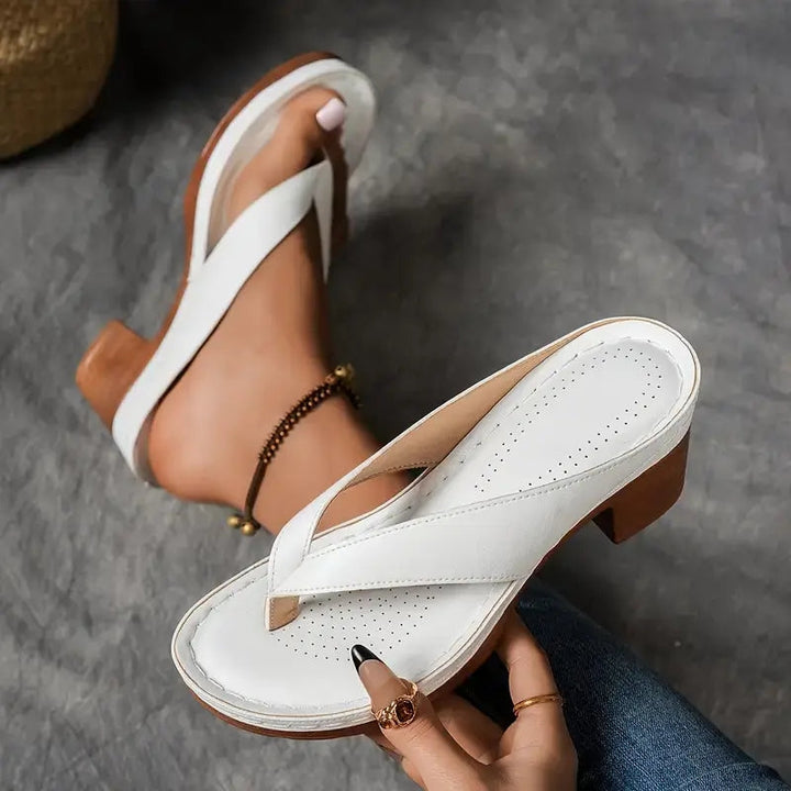 Women's Orthopaedic Block Heel Mule Sandals