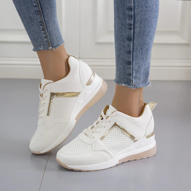 Women's Orthopaedic Wedge Trainer Shoes Lace-Up