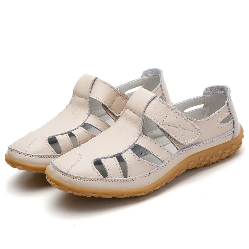 Women's Orthopaedic Retro Cutout Sandals Non-Slip Hook Loop