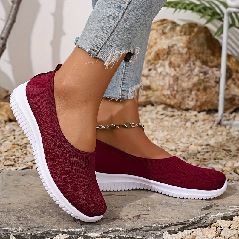 Women's Orthopaedic Knit Slip-On Trainers Arch Support