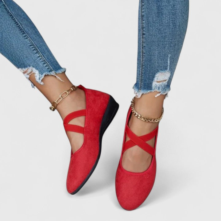 Women's Orthopaedic Mary Jane Shoes Cross Elastic Strap