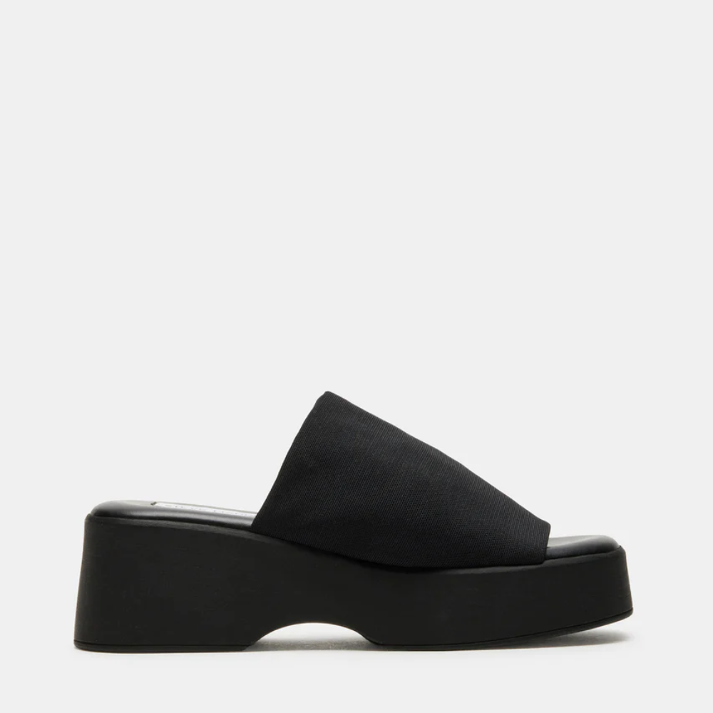 Women's Leather Platform Slide Sandals