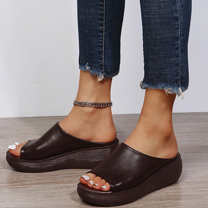 Women's Orthopaedic Platform Wedge Mule Sandals Slip-On
