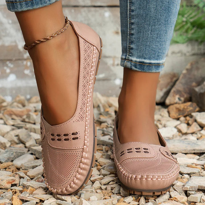 Women's Orthopedic Cutout Loafers Cushioned Insole Slip On
