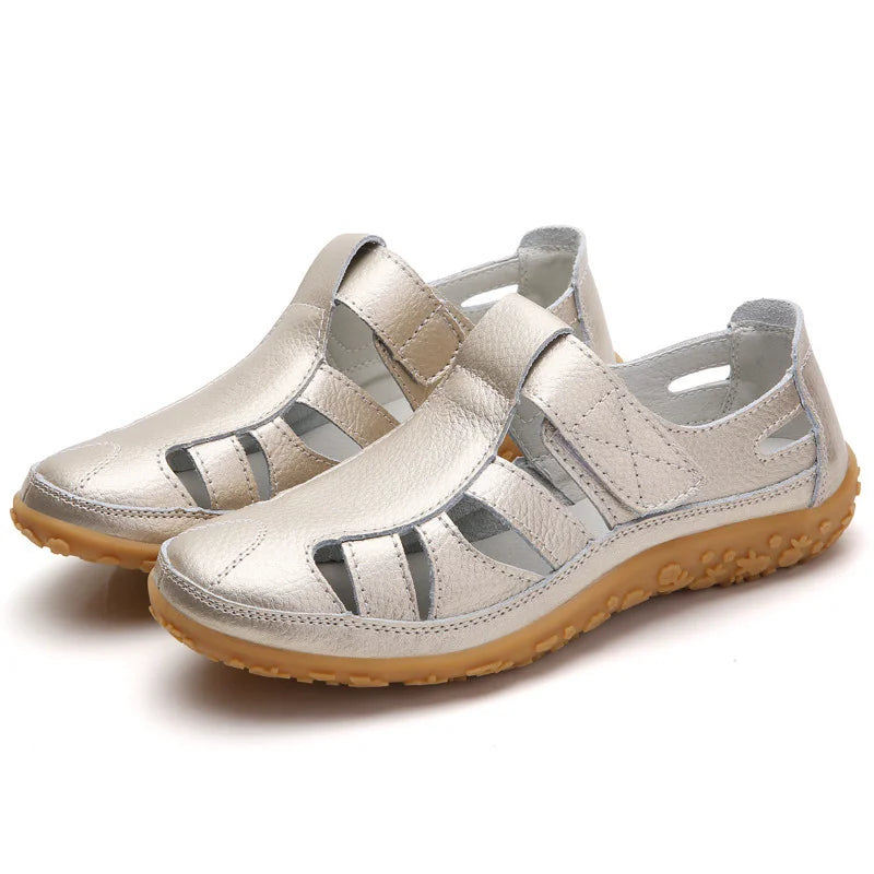 Women's Orthopaedic Retro Cutout Sandals Non-Slip Hook Loop