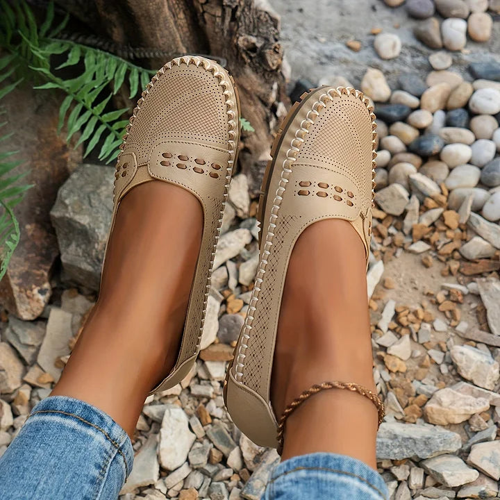 Women's Orthopedic Cutout Loafers Cushioned Insole Slip On