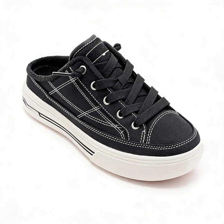 Women's Orthopaedic Canvas Slip-On Mule Shoes