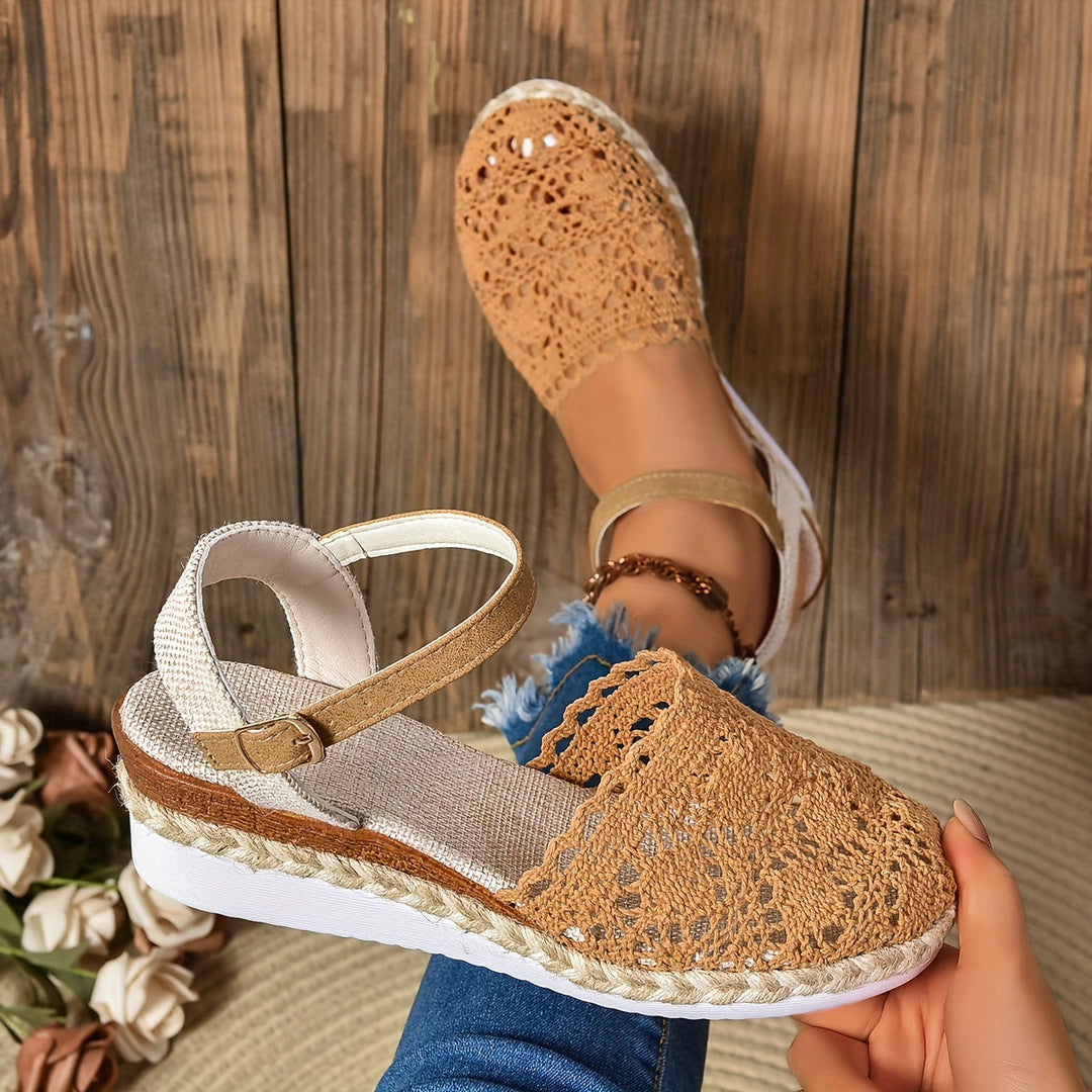Women's Orthopaedic Crochet Espadrille Sandals Adjustable
