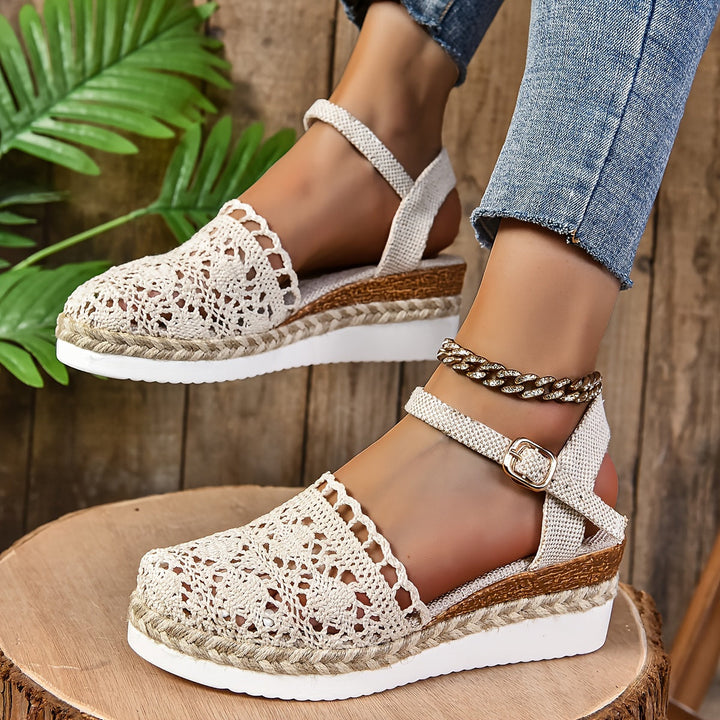 Women's Orthopaedic Crochet Espadrille Sandals Adjustable