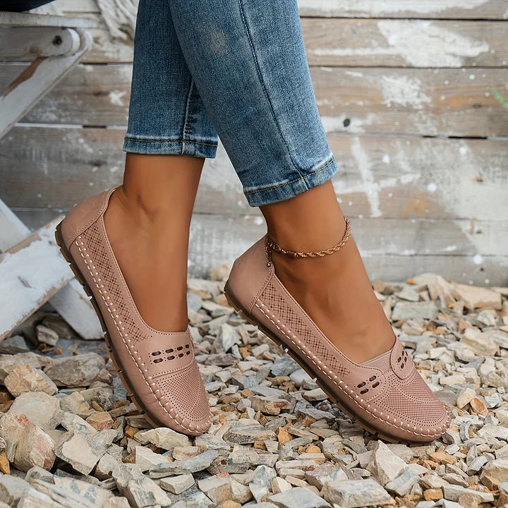 Women's Orthopedic Cutout Loafers Cushioned Insole Slip On
