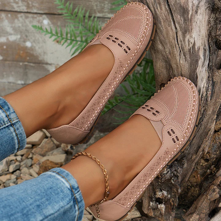 Women's Orthopedic Cutout Loafers Cushioned Insole Slip On