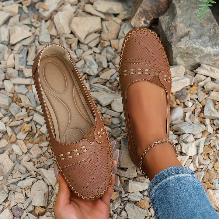 Women's Orthopedic Cutout Loafers Cushioned Insole Slip On