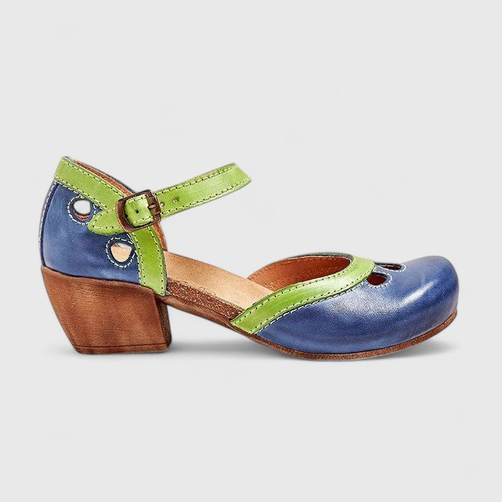 Women's Orthopaedic Cutout Buckle Strap Block Heel Sandals