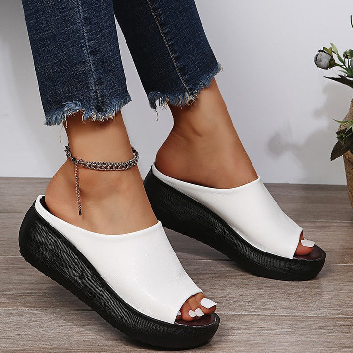 Women's Orthopaedic Platform Wedge Mule Sandals Slip-On