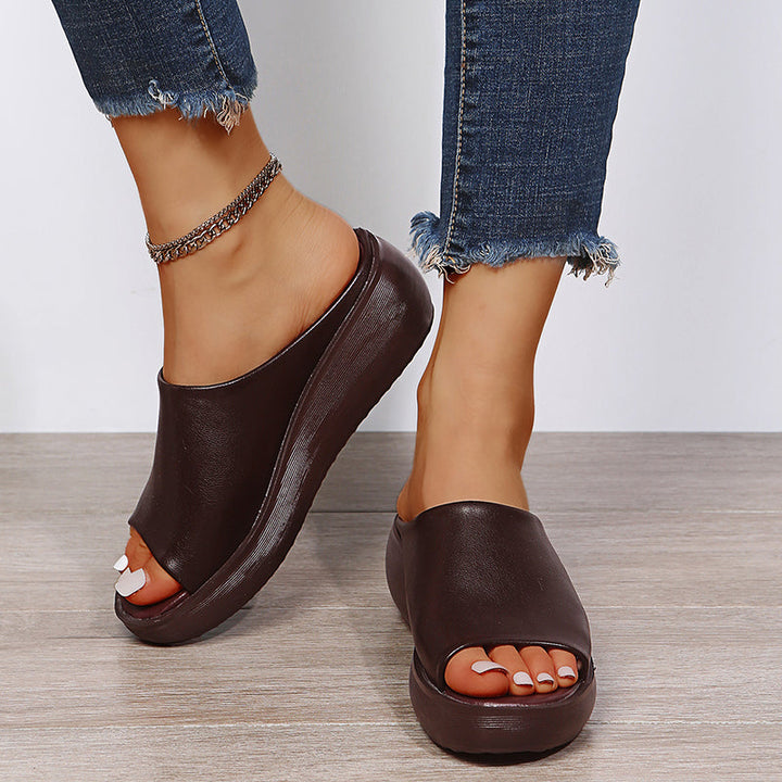 Women's Orthopaedic Platform Wedge Mule Sandals Slip-On