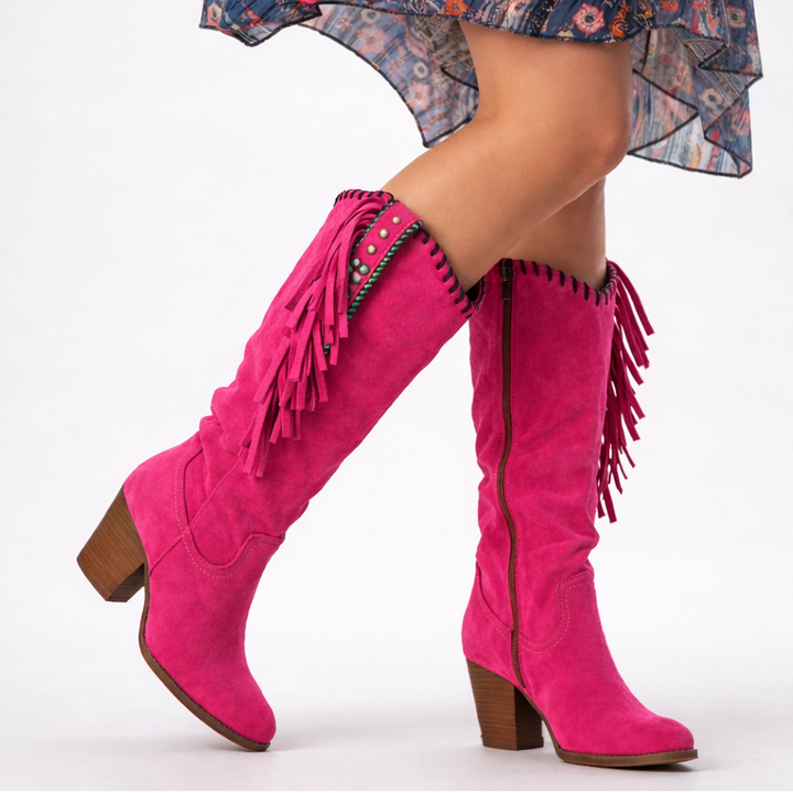 Women's Boho Supportive Boots with Ankle Coverage and Sturdy Sole
