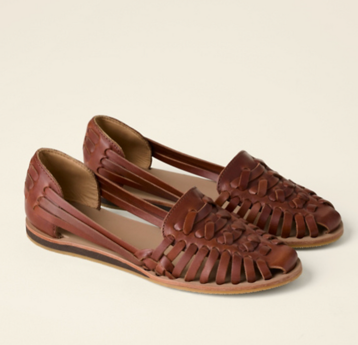 Women's Orthopaedic Flat Woven Leather Sandals