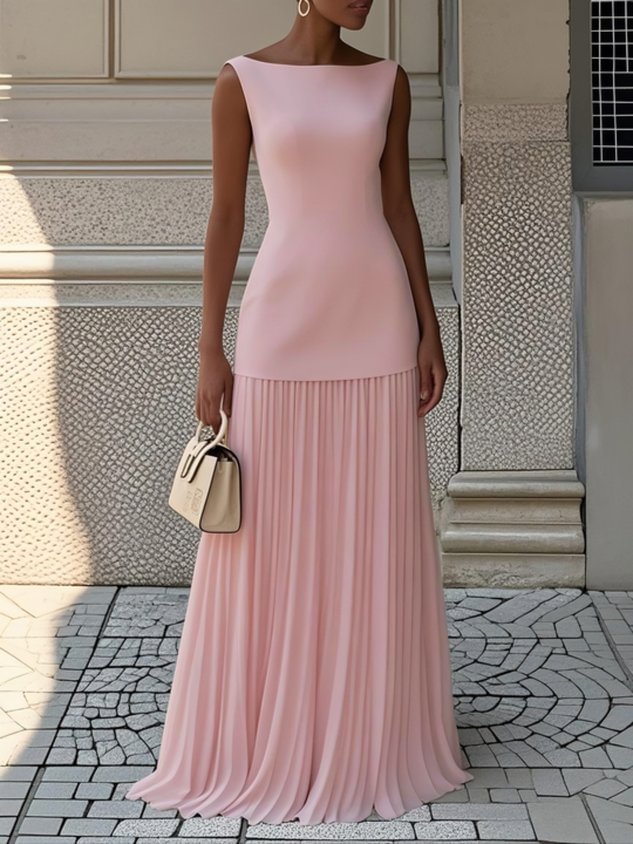 Elegant Two-Piece Set with Flowing Skirt