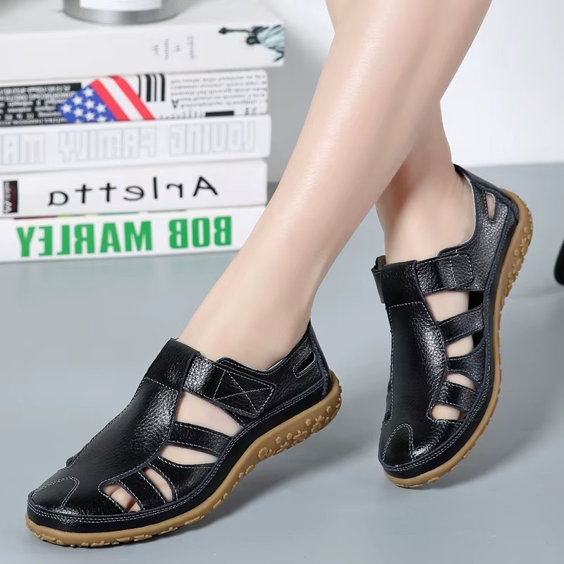Women's Orthopaedic Retro Cutout Sandals Non-Slip Hook Loop