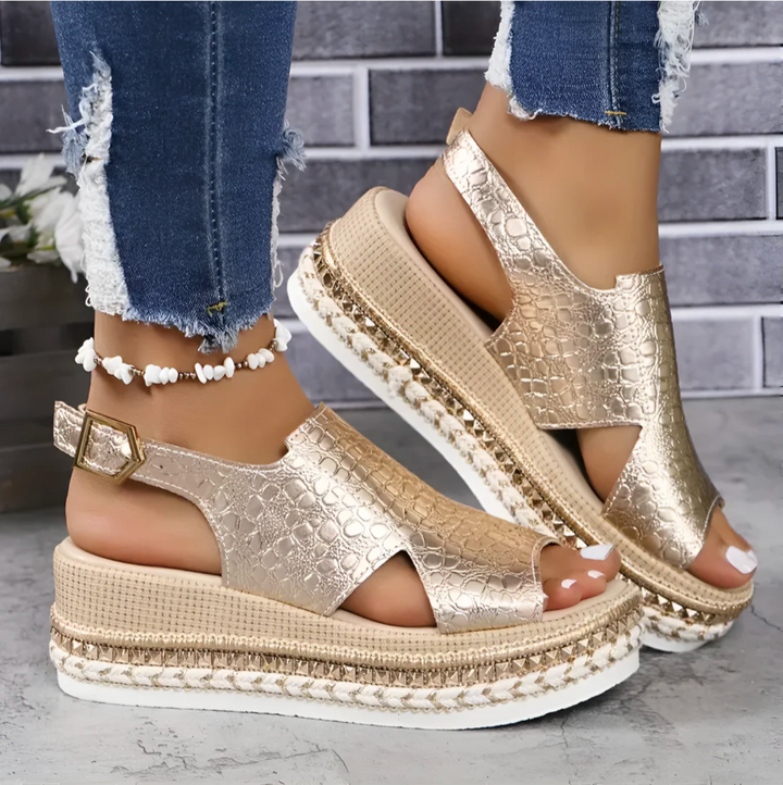 Women's Orthopedic Cushioned Espadrille Wedge Sandals