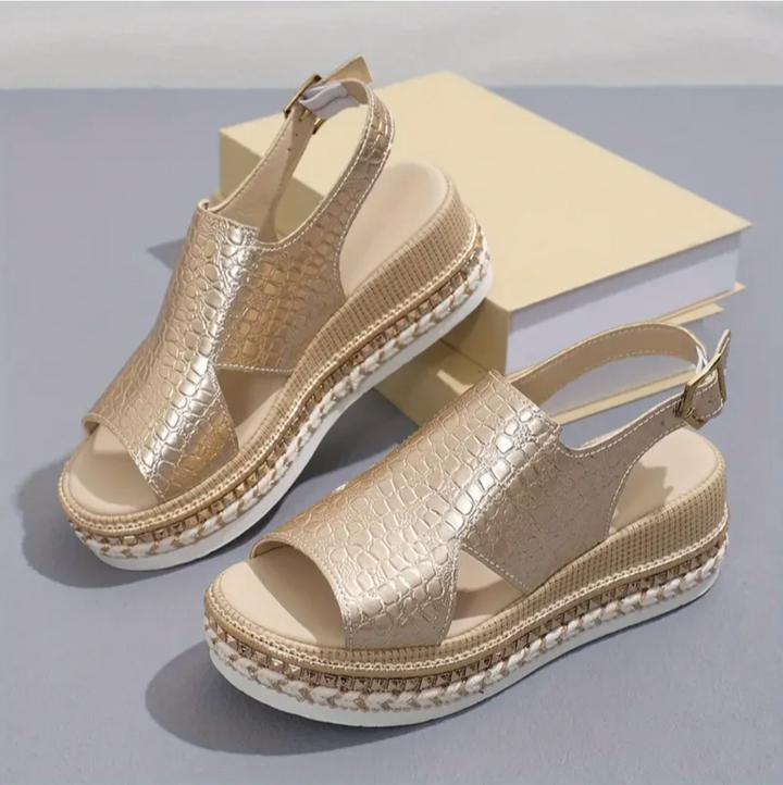Women's Orthopedic Cushioned Espadrille Wedge Sandals