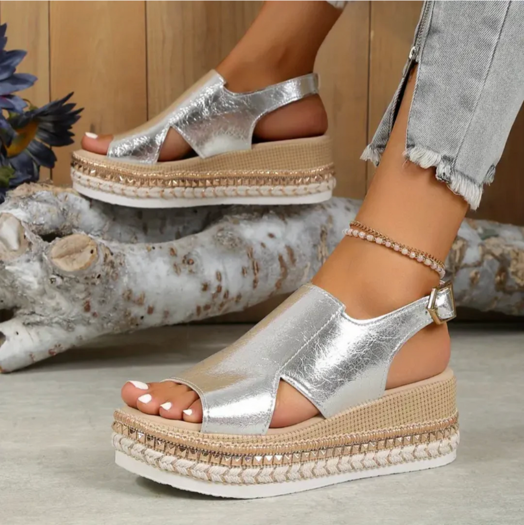 Women's Orthopedic Cushioned Espadrille Wedge Sandals