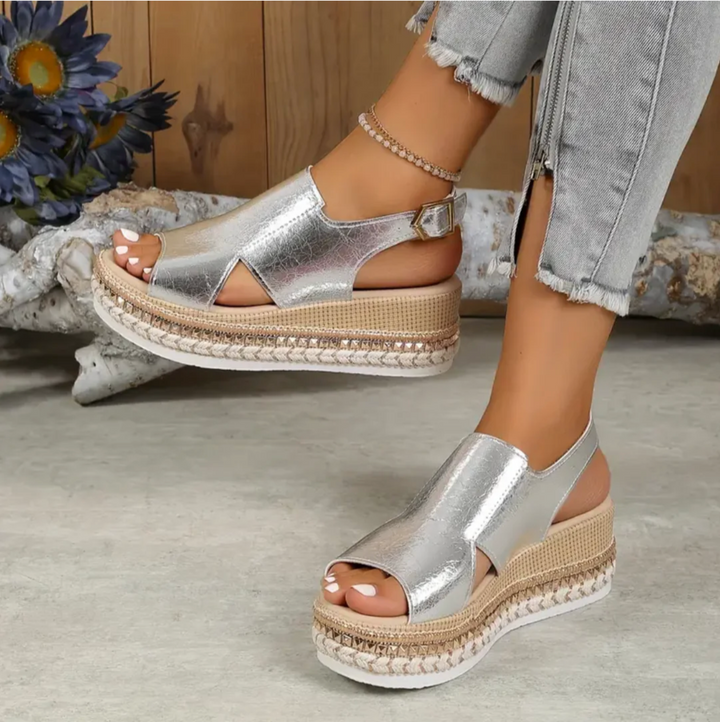 Women's Orthopedic Cushioned Espadrille Wedge Sandals