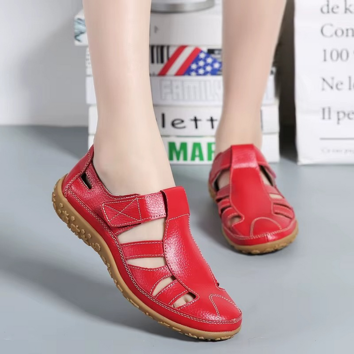 Women's Orthopaedic Retro Cutout Sandals Non-Slip Hook Loop