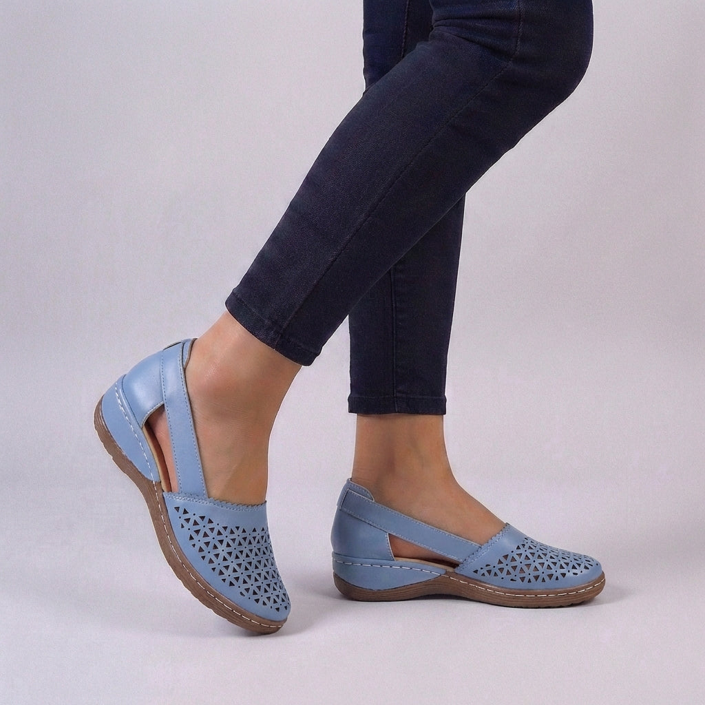 Women's Orthopaedic Cutout Slip-On Leather Loafers