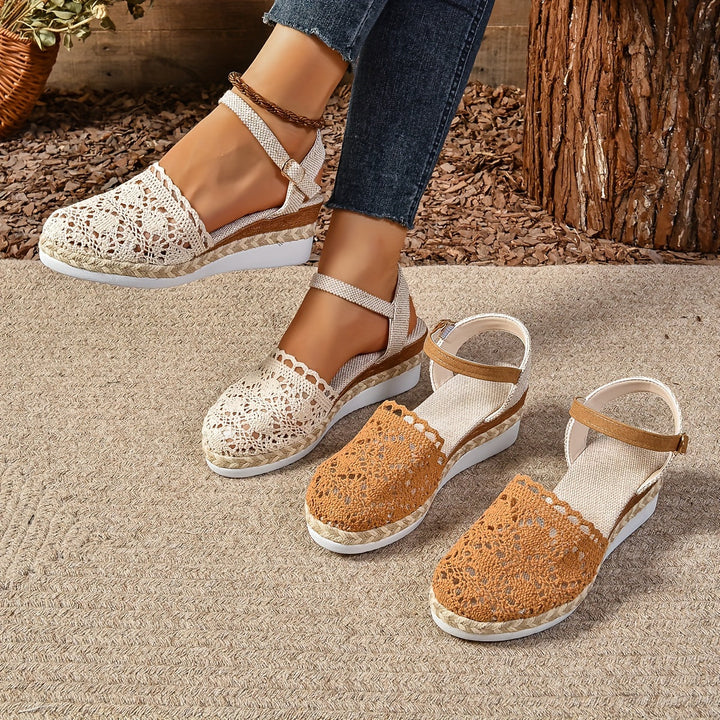Women's Orthopaedic Crochet Espadrille Sandals Adjustable
