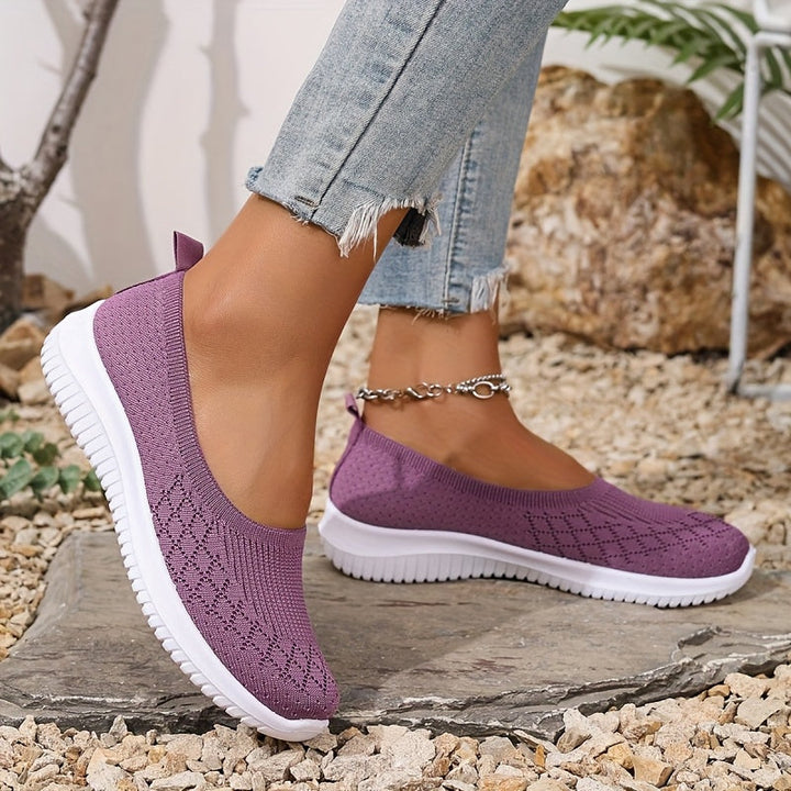 Women's Orthopaedic Knit Slip-On Trainers Arch Support