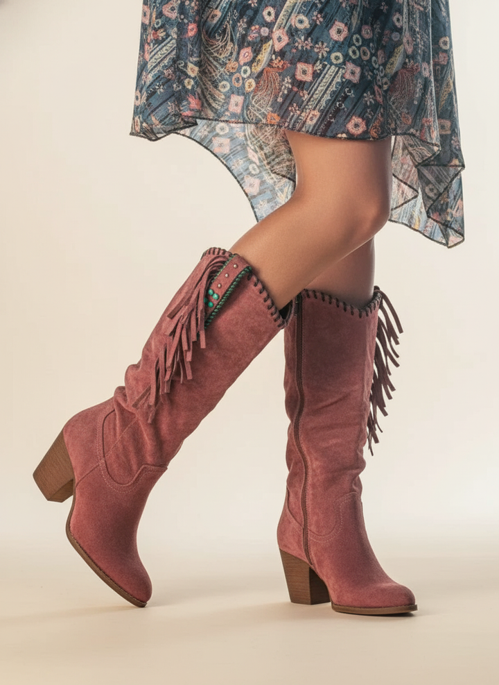 Women's Boho Supportive Boots with Ankle Coverage and Sturdy Sole