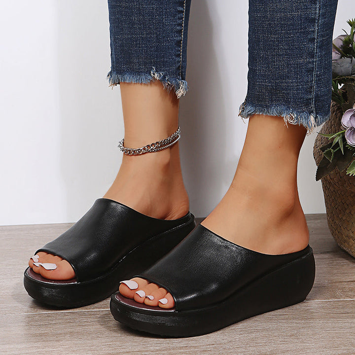 Women's Orthopaedic Platform Wedge Mule Sandals Slip-On