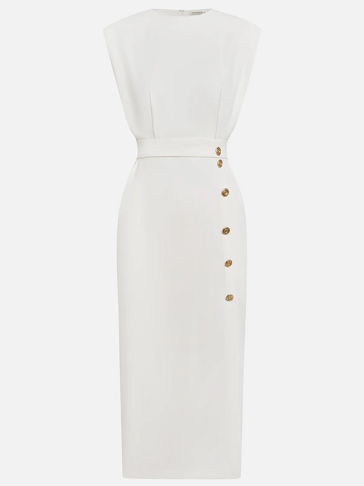 Women's Midi Dress with Relaxed Fit and Versatile Style
