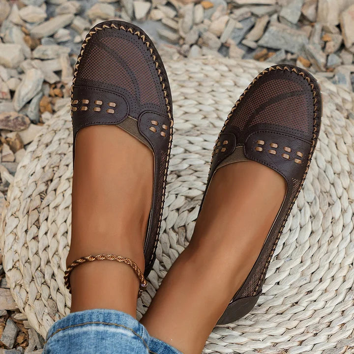 Women's Orthopedic Cutout Loafers Cushioned Insole Slip On