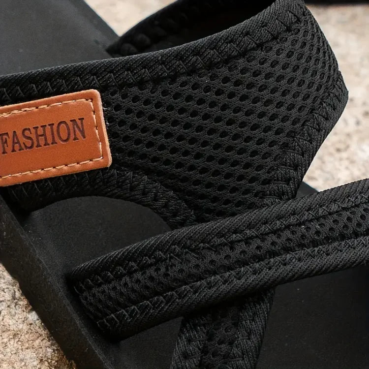 Women's Orthopaedic Crisscross Mesh Strap Flat Slide Sandals