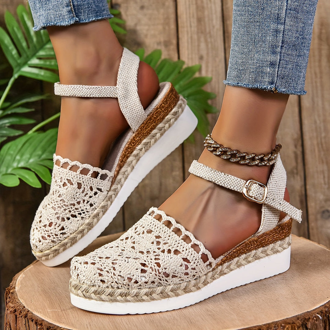 Women's Orthopaedic Crochet Espadrille Sandals Adjustable