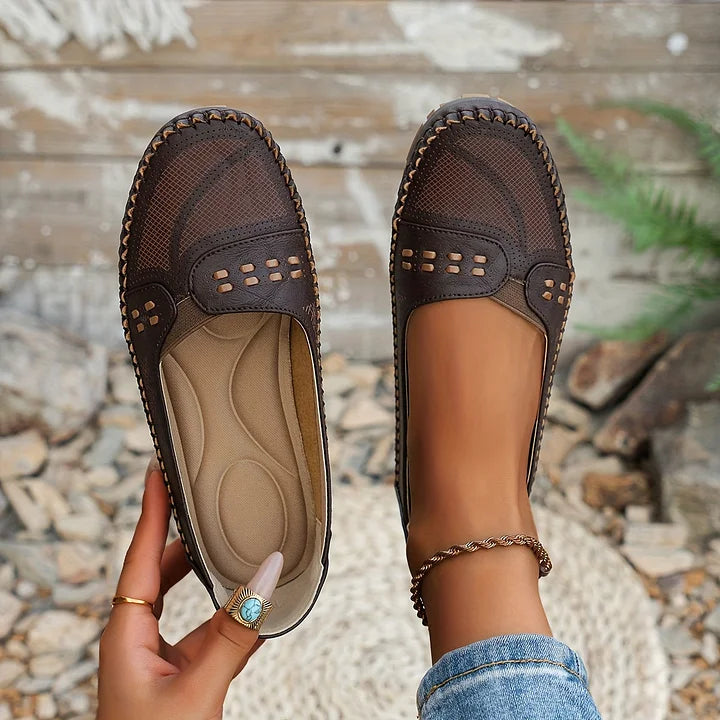 Women's Orthopedic Cutout Loafers Cushioned Insole Slip On