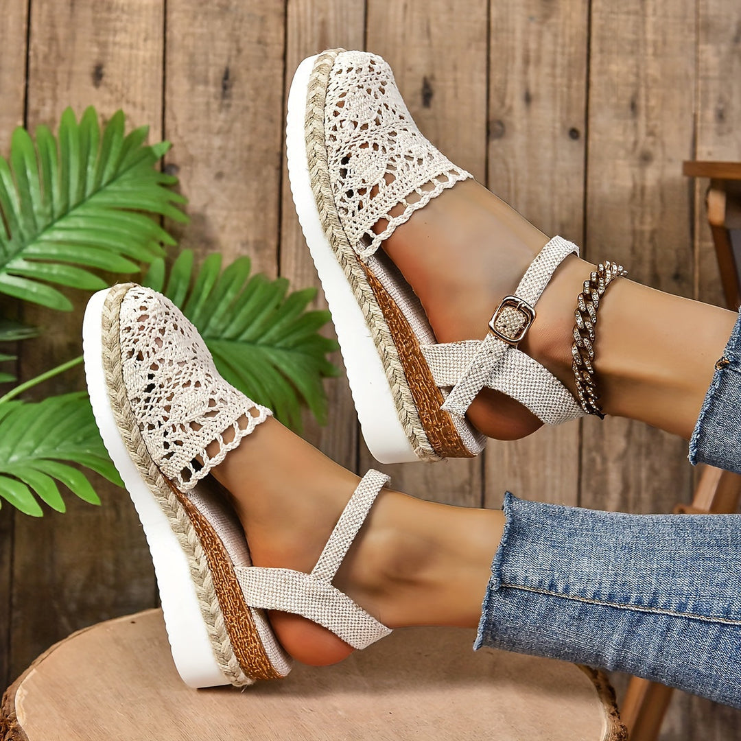 Women's Orthopaedic Crochet Espadrille Sandals Adjustable